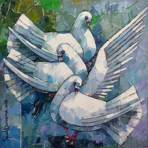 Iqbal Durrani, 18 x 18 Inch, Oil on Canvas, Figurative Painting, AC-IQD-311